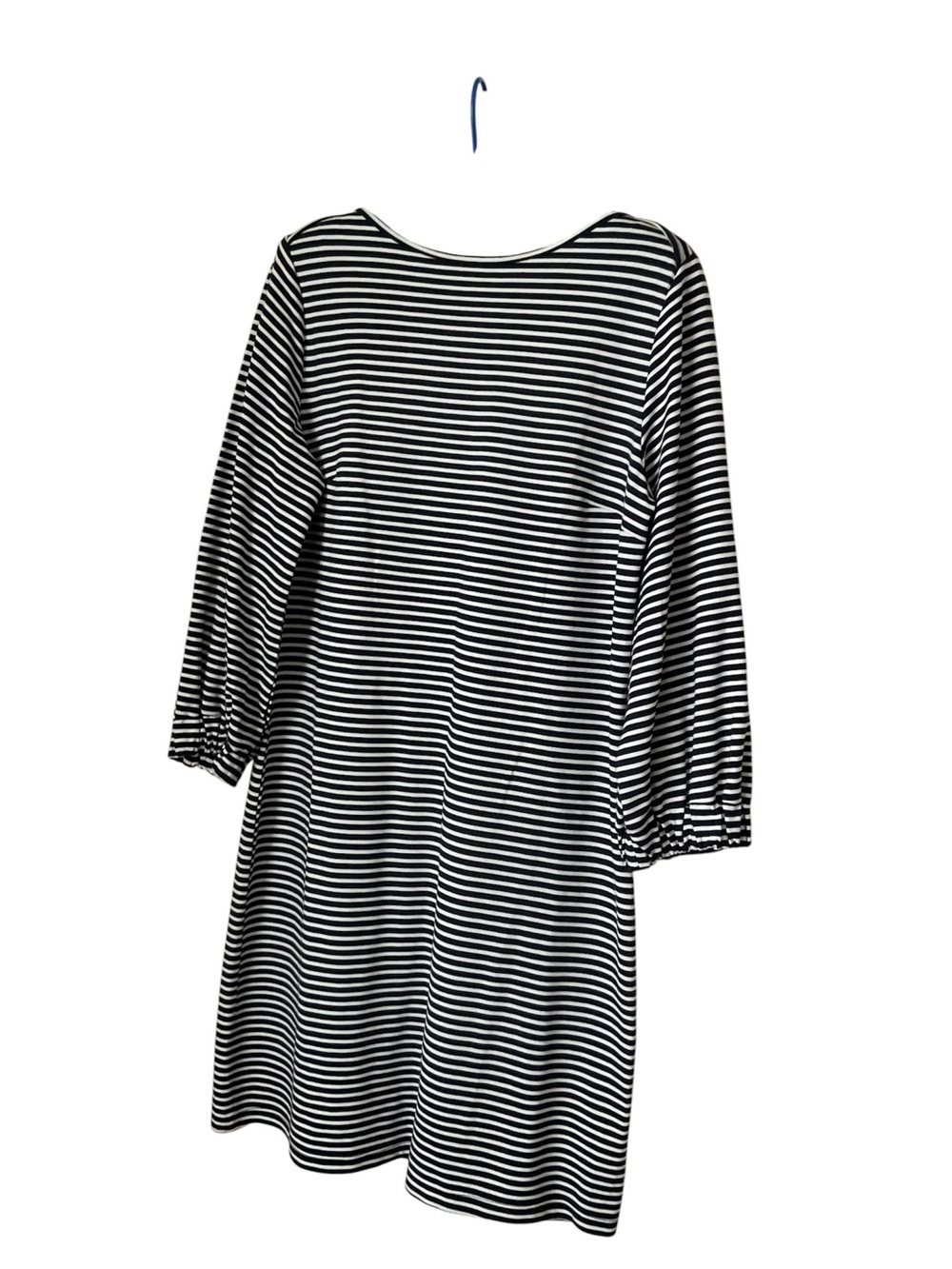 GAP Black & White Striped Long Sleeve Shift Dress Sz S
